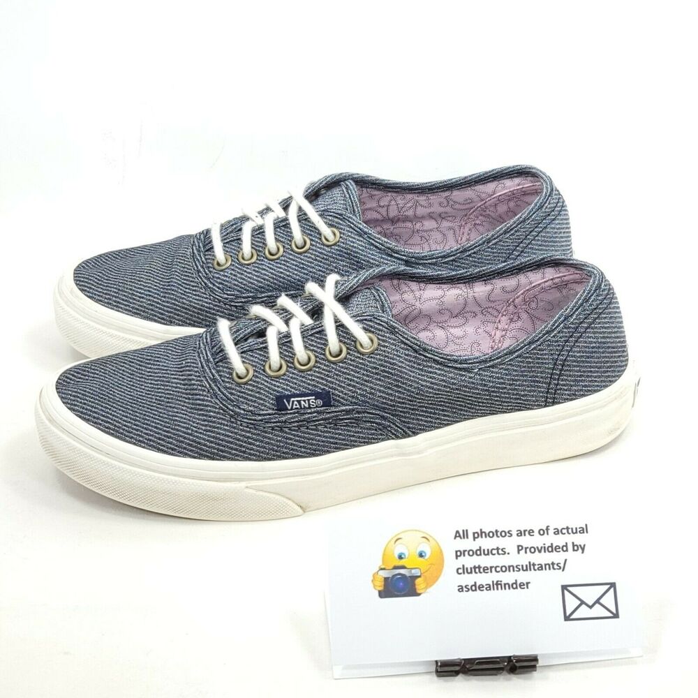 Vans Off the Wall Athletic Lace Up Shoe Womens Size 5.5 Mens 4 TC6D Blue White
